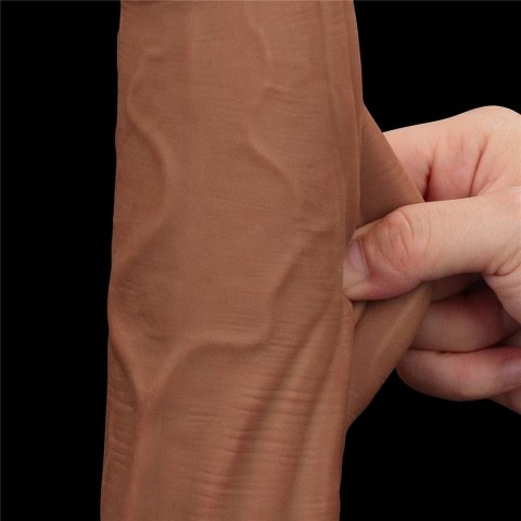 Realistyczne Dildo 31 cm - 12'' King Sized Sliding Skin Dual Layer Dong Brown Lovetoy