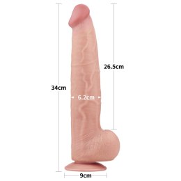 Realistyczne Dildo 34 cm - 13.5'' King Sized Sliding Skin Dual Layer Dong Lovetoy