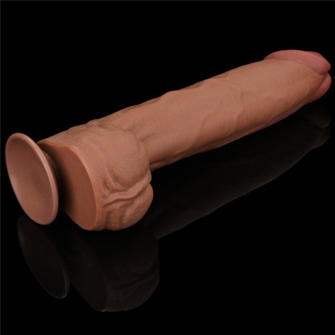 Realistyczne Dildo 36 cm - 14'' King Sized Sliding Skin Dual Layer Dong Brown Lovetoy