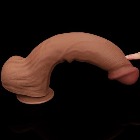 Realistyczne Dildo 36 cm - 14'' King Sized Sliding Skin Dual Layer Dong Brown Lovetoy