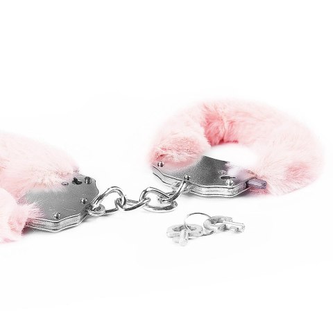 Kajdanki z futerkiem - Fetish Pleasure Fluffy Handcuffs Pink Lovetoy