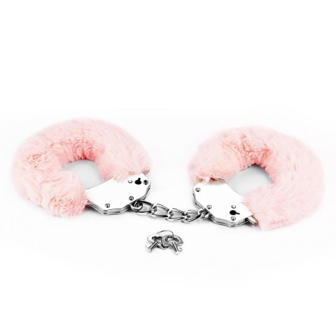 Kajdanki z futerkiem - Fetish Pleasure Fluffy Handcuffs Pink Lovetoy