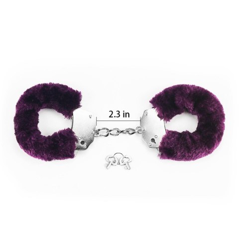 Kajdanki z futerkiem - Fetish Pleasure Fluffy Handcuffs Purple Lovetoy