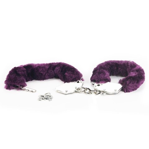 Kajdanki z futerkiem - Fetish Pleasure Fluffy Handcuffs Purple Lovetoy