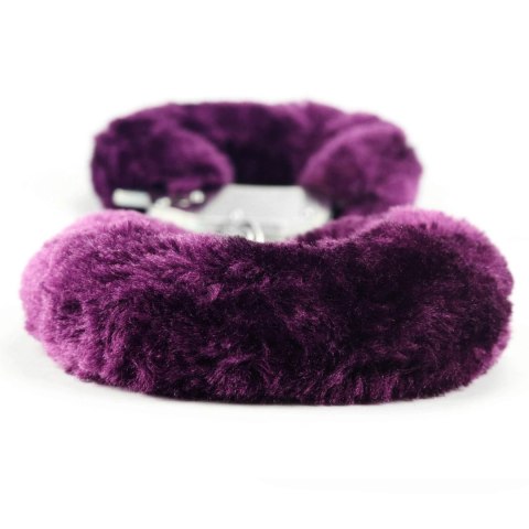 Kajdanki z futerkiem - Fetish Pleasure Fluffy Handcuffs Purple Lovetoy