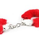 Kajdanki z futerkiem - Fetish Pleasure Fluffy Handcuffs Red Lovetoy
