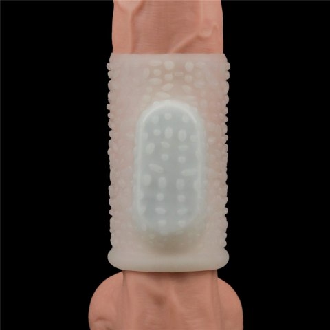 Wibrujący rękaw na penisa - Vibrating Drip Knights Ring (White) Lovetoy