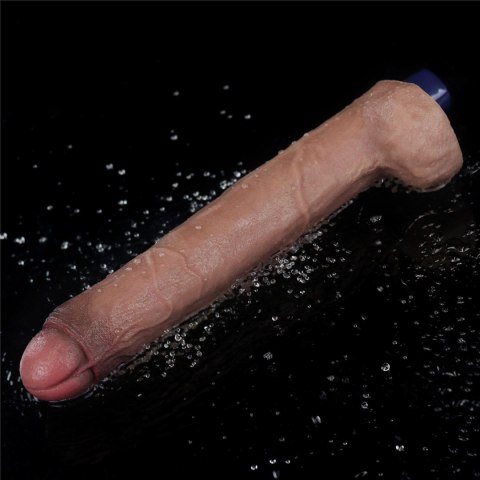 Realistyczny wibrator 26,5 cm - 10.5" REAL SOFTEE Rechargeable Silicone Vibrating Dildo Lovetoy