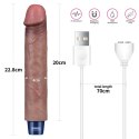 Realistyczny wibrator 22,8 cm - 9" REAL SOFTEE Rechargeable Silicone Vibrating Dildo Lovetoy