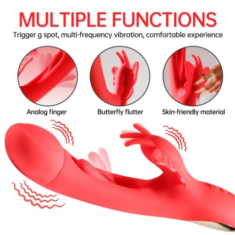 Wibrator punktu G i łechtaczki - Butterfuly dual flicking vibrator B - series Cute