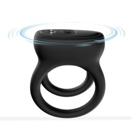 Wibrujący pierścień erekcyjny - Dualo Black, 9 vibration functions B - Series Joy