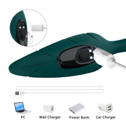 Wibrator, Stymulator miejsc intymnych - Leaf Green, 9 vibration functions B - Series Joy