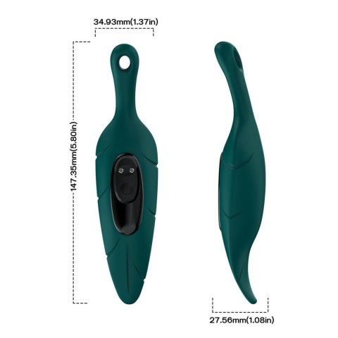 Wibrator, Stymulator miejsc intymnych - Leaf Green, 9 vibration functions B - Series Joy