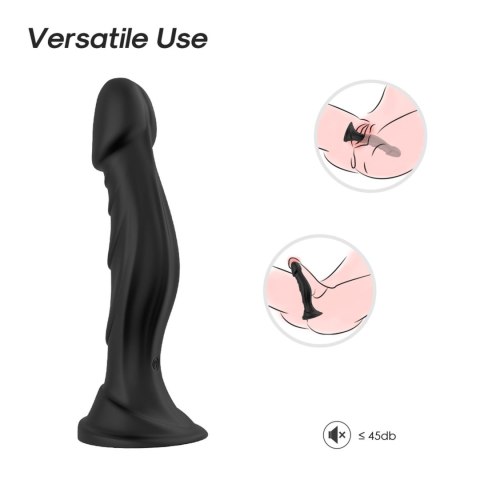 Wibrujące dildo 18,5 cm - Optimus Black, 9 vibration functions B - Series Joy