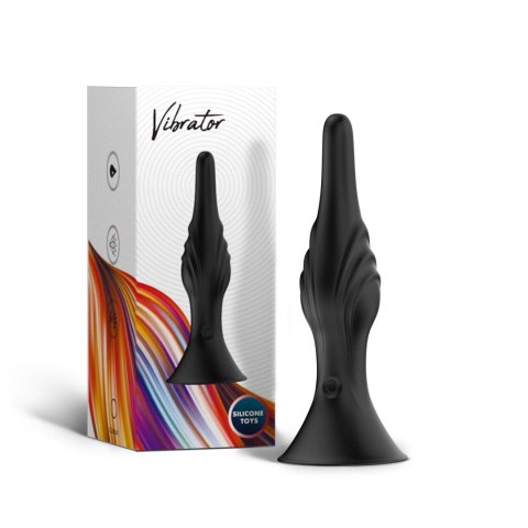 Wibrujacy korek analny - Rocket Black, 9 vibration functions B - Series Joy