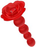 Wibrujacy, Rrotujący korek analny - Rose rotating anal beads B - series Cute