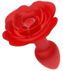 Wibrator Analny - Rose rotating anal plug B - series Cute