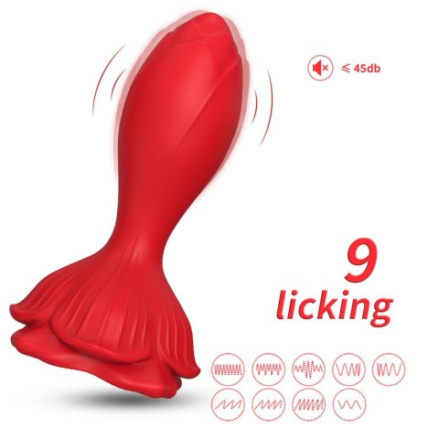 Wibrująca korek analny - Rosenberg Red, 9 vibration functions B - Series Joy