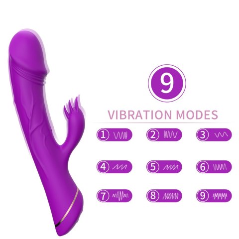 Fantastyczny Wibrator - Rubberco Purple, 2* 9 vibration functions B - Series Joy