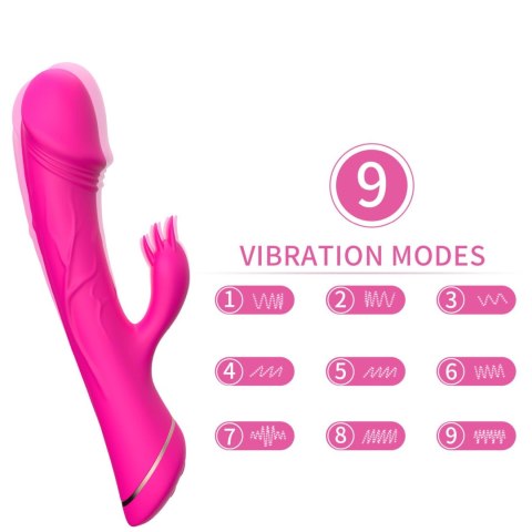 Fantastyczny Wibrator - Rubberco Rose Red, 2* 9 vibration functions B - Series Joy