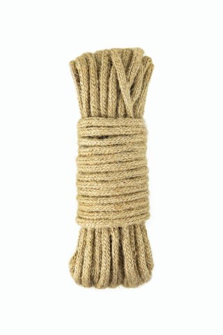 Miękka lina z konopi - SM BONDAGE HEMP ROPE 10M (Size: M)