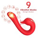 Wibrator 2w1 - Swan Red, 9 vibration functions B - Series Joy