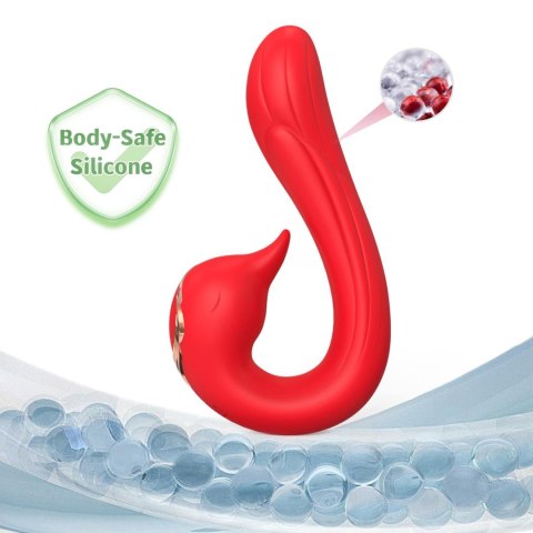 Wibrator 2w1 - Swan Red, 9 vibration functions B - Series Joy