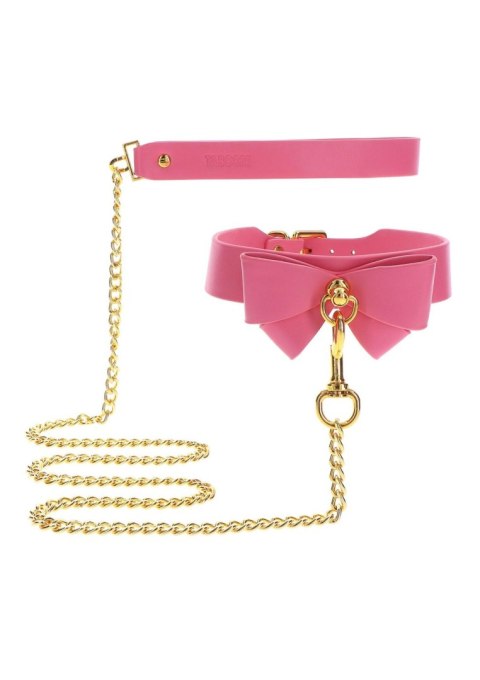 Obroża ze smyczą - Collar and Leash Pink