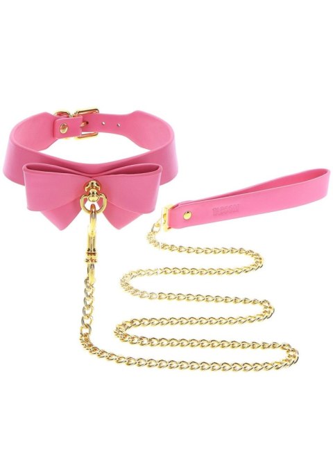 Obroża ze smyczą - Collar and Leash Pink