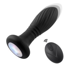 Wibrator Analny z pilotem - Lighting anal plug black B - series Cute