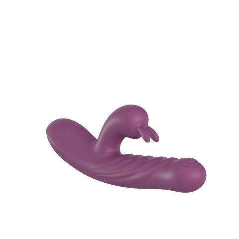 Wibrator Królik z funkcją podgrzewania - Rabbit vibrator PURPLE B - series Cute