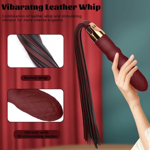 2w1 Wibrator Analny i Pejcz - Virbating flogger B - series Cute