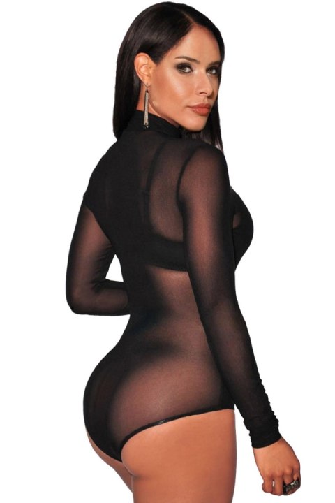 Czarne Body - BODY R80303-1 BLACK TU (Size: TU) Paris Hollywood