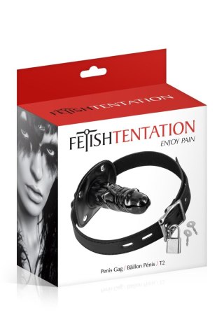 Knebel z penisem - GAG WITH BIG DONG BLACK (Size: T2) Fetish Tentation