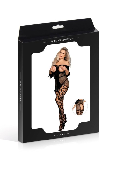 Bodystocking z otwartym biustem i tyłem - H3159 BLACK SUIT (Size: TU) Paris Hollywood