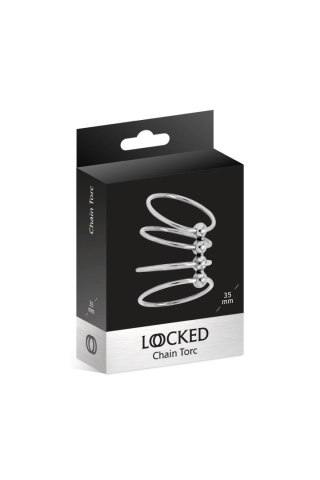 Metalowy pierścień erekcyjny - LOCKED CHAIN TORC 35 MM (Size: T1) Locked