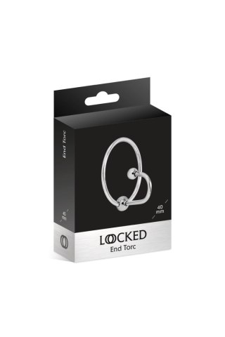 Pierścień erekcyjny na żołądż - LOCKED END TORC 40 MM (Size: T2) Locked