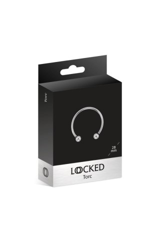 Metalowy pierścień erekcyjny - LOCKED TORC 28 MM (Size: T1) Locked
