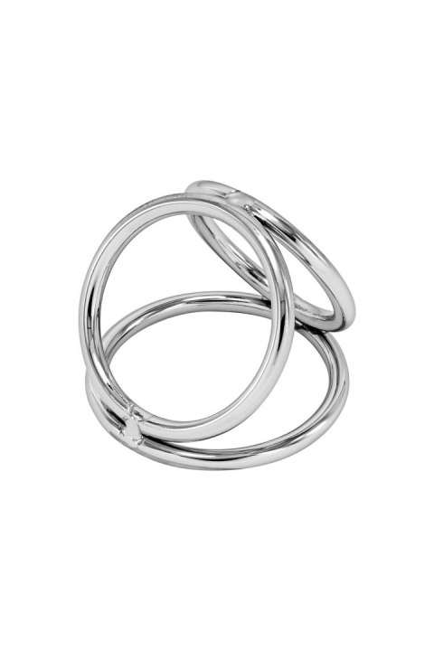 Metalowy pierścień erekcyjny - LOCKED TRIPLE RING 45/32/37 MM (Size: T1) Locked