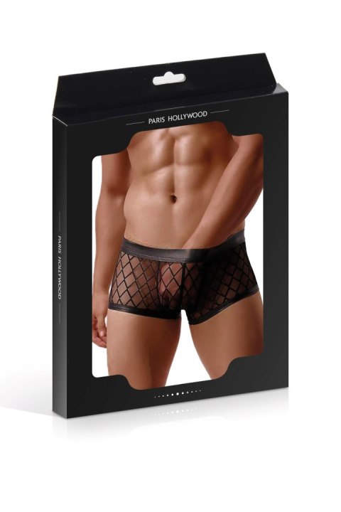 Boxserki z siatecki - MEN'S BOXERS MP056 BLACK (Size: S) Paris Hollywood