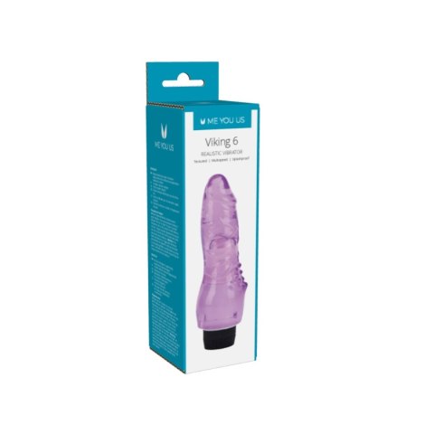 Wibrator Żelowy - Me You Us Viking Realistic Vibrator Purple