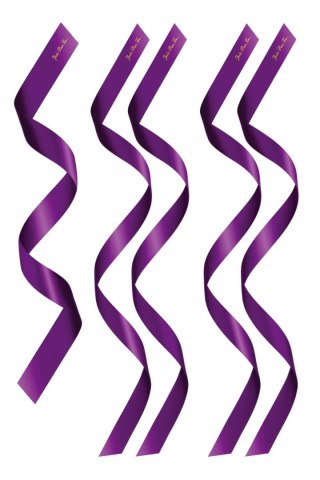 Zestaw opasek do wiązania BDSM - PACK HEADBANDS 1 + 4 PURPLE (Size: TU) Sweet Caress