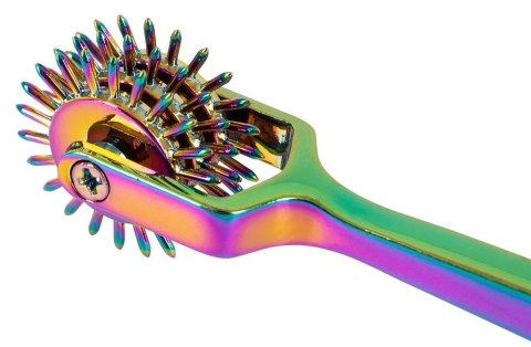 Metalowa potrójna ostroga BDSM - Rainbow Triple Pinwheel Fetish Collection