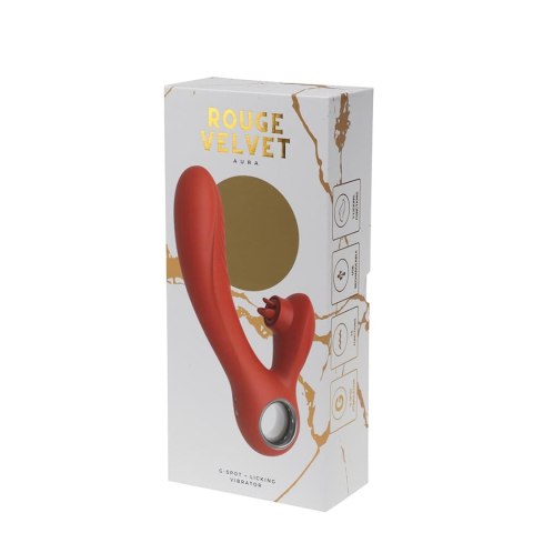 Wibrator punktu G i Łechtaczki - Rouge Velvet - G-Spot + Licking Vibrator Rouge Velvet