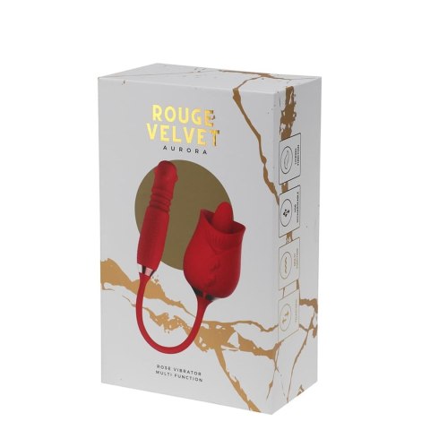 Podwójny Wibrator punkt G i Łechtaczka - Rouge Velvet - Rose Vibrator Rouge Velvet