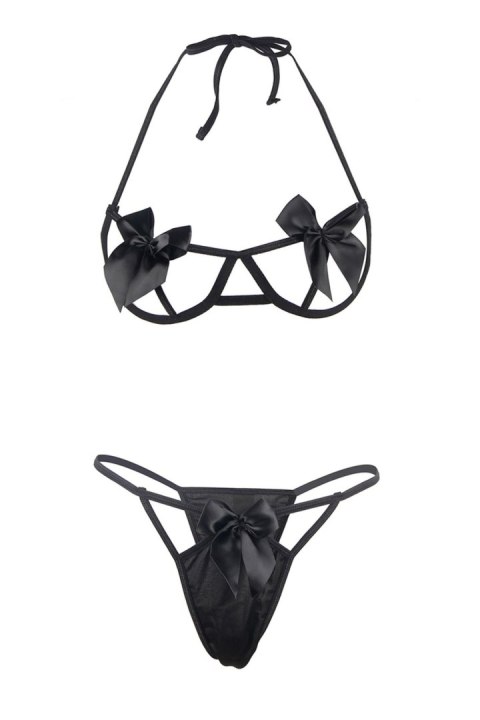 Komplet - SET 2 PCS BLACK BOWS TU (Size: TU) Paris Hollywood