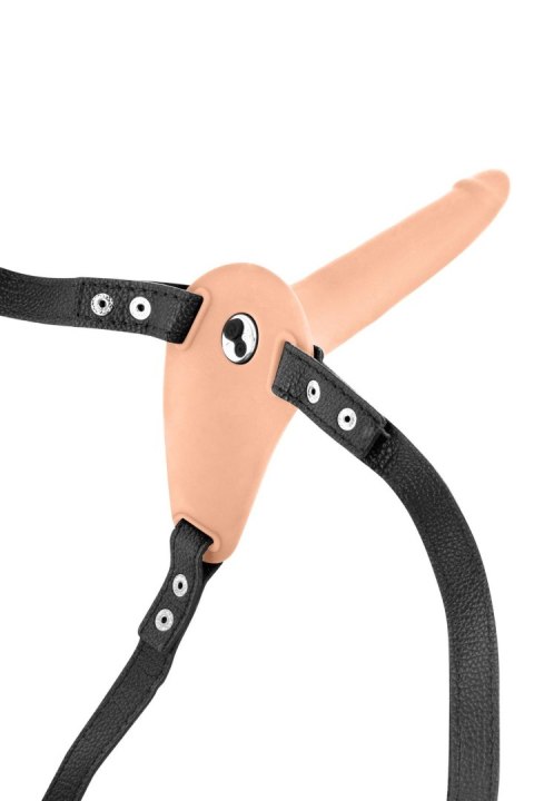 Wibrujące dildo Strap-on - SIMPLE STRAP-ON VIBRATING FLESH STRAP-ON DILDO Fetish Tentation