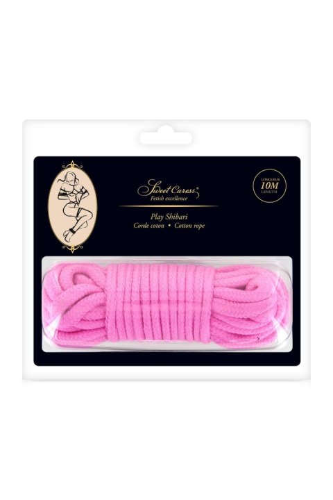 Lina do krępowania BDSM - SM BONDAGE PINK ROPE 10M (Size: T2) Sweet Caress