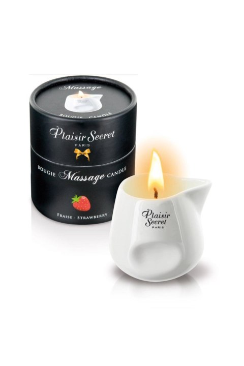 Świeca do masażu - STRAWBERRY MASSAGE CANDLE 80ML Secret Pleasure