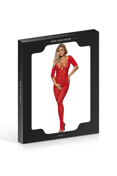 Bodystocking z otwartym krokiem - SUIT H3153 ROUG TU (Size: TU) Paris Hollywood